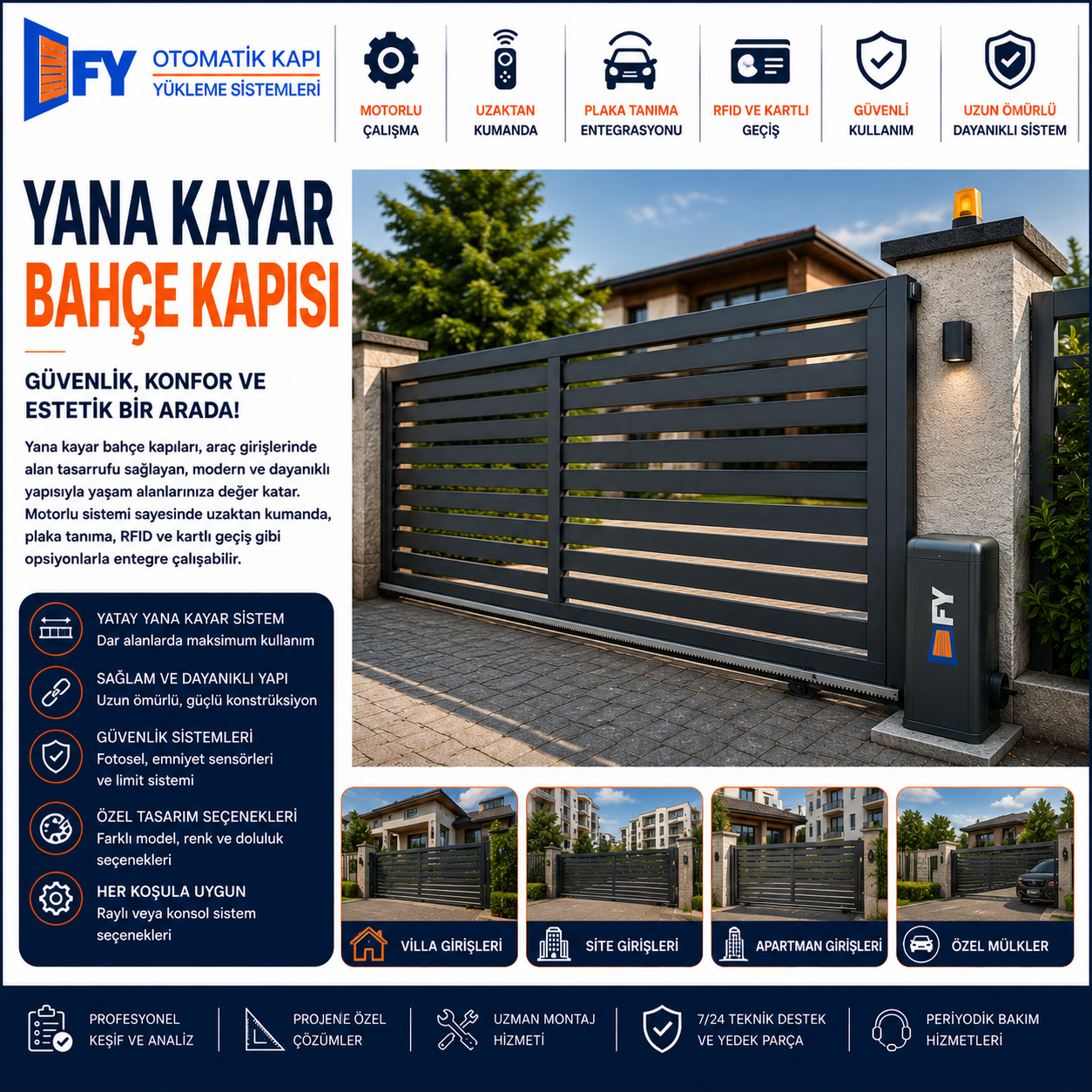 Yana Kayar Bahçe Kapısı